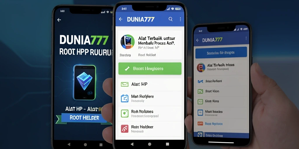 Antarmuka DUNIA777 yang intuitif untuk rooting HP.