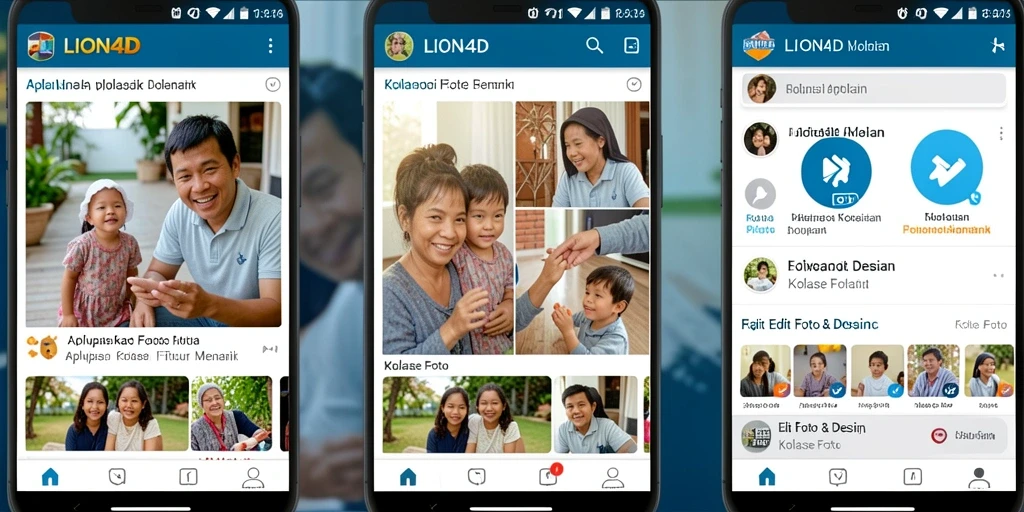 Tampilan antarmuka LION4D yang menarik untuk kolase foto.
