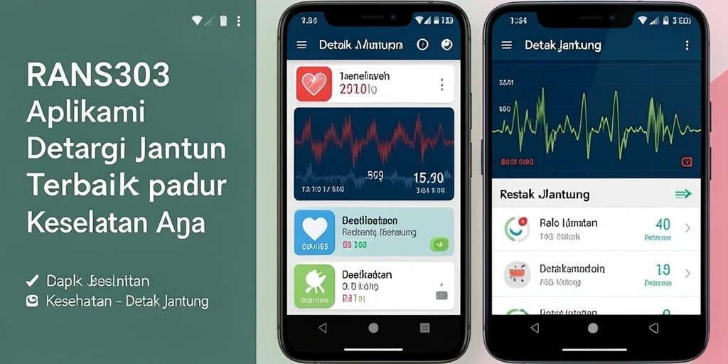 Antarmuka RANS303 yang intuitif menunjukkan data detak jantung secara real-time.