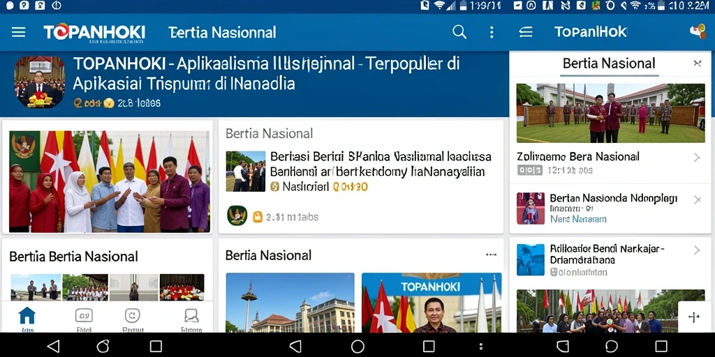 Antarmuka aplikasi TOPANHOKI yang bersih dan informatif.