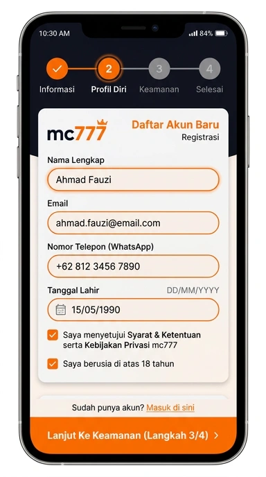 Buat Akun Baru mc777 dengan Mudah dan Cepat